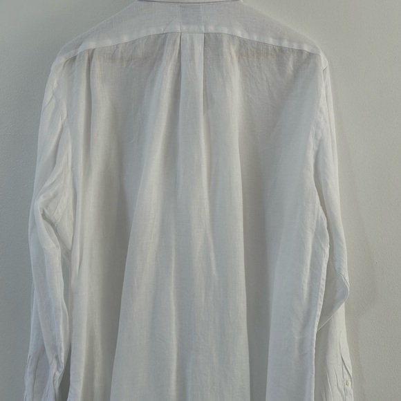 Brooks Brothers 100 % linen long sleeve shirt L - Picture 7 of 12